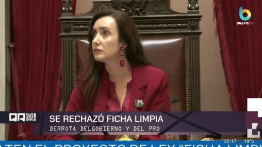 Victoria Villarruel, vicepresidenta de la Nación, tras el rechazo a Ficha Limpia en el Senado