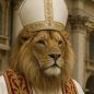 El narcisismo de Javier Milei: posteó una foto autorreferencial de un león vestido de Papa