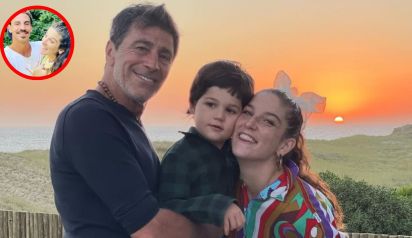 Nicolás Repetto junto a Juana Repetto y su hijo