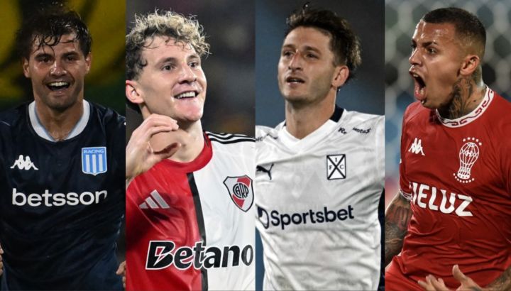 Triunfos de River, Racing, Independiente y Huracán