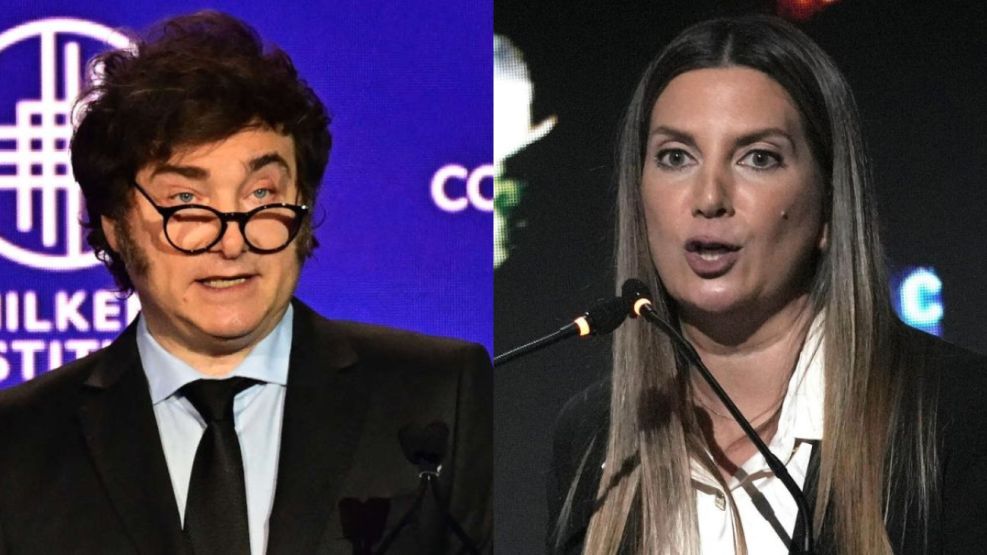 20250510 El presidente Javier Milei y la candidata a legislador del PRO, Silvia Lospennato