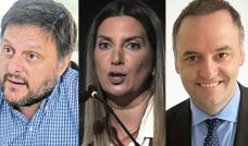 Leandro Santoro, Silvia Lospennato y Manuel Adorni