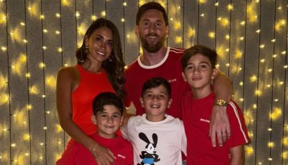 Antonela Roccuzzo, Lionel Messi, Thiago Messi, Mateo Messi, Ciro Messi