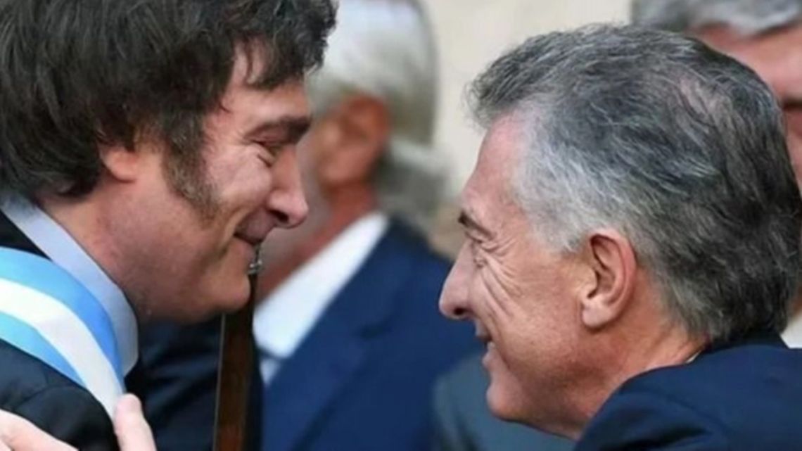 Javier Milei and Mauricio Macri.