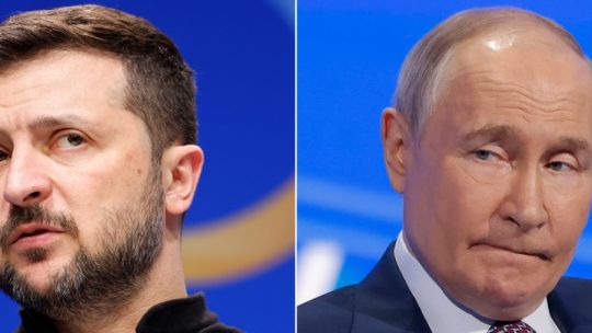 Volodymyr Zelensky y Vladímir Putin