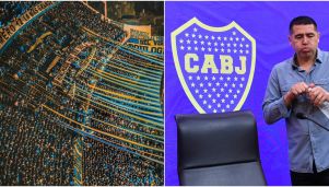 Juan Román Riquelme y la hinchada