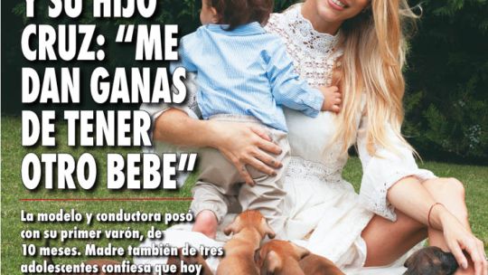 NICOLE NEUMANN Y SU HIJO CRUZ