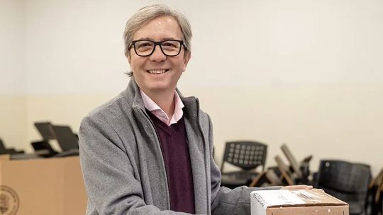 John Boretto, decano de la UNC votando