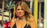 Flavia Palmiero brilla en Cannes: lució un vestido negro lencero de su propia colección