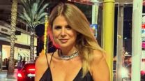 Flavia Palmiero brilla en Cannes: lució un vestido negro lencero de su propia colección