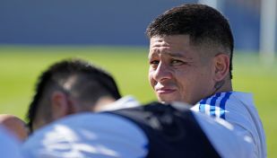 Rojo entrenando