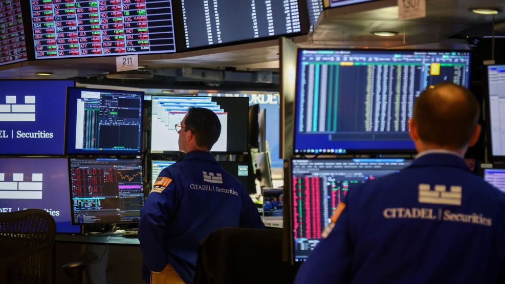 Traders At The New York Stock Exchange As Stocks Bounce From Lows