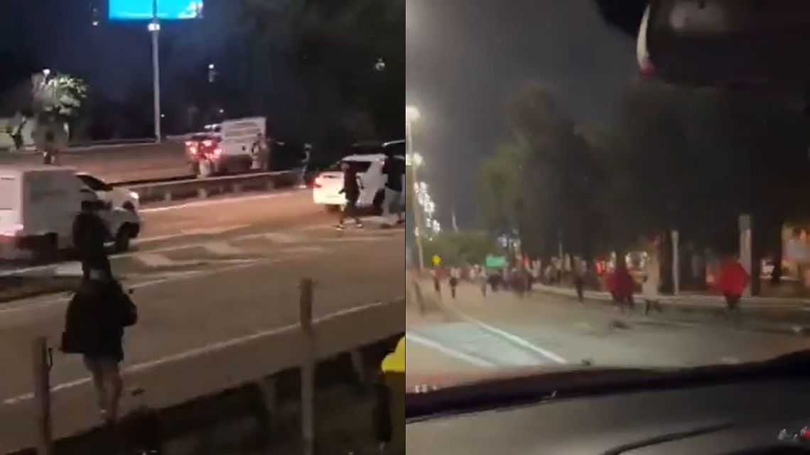 Incidentes a la salida del partido entre River y Platense: pedradas y corridas en la General Paz