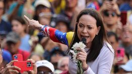 Venezuelan Opposition Leader Machado Is Intercepted After Joining Anti-government Protest