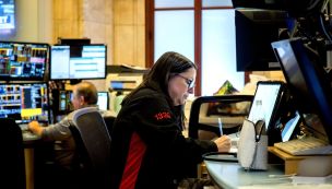Traders On The Floor Of The NYSE Ahead Of Trump Tariff Announcement