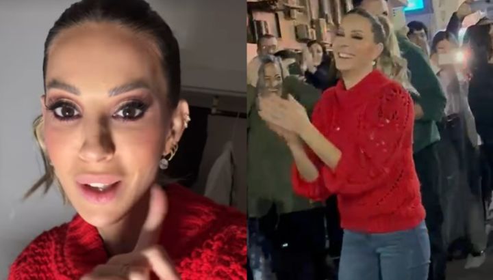 Noelia Marzol bailó en plena calle Corrientes en medio del apagón: el video