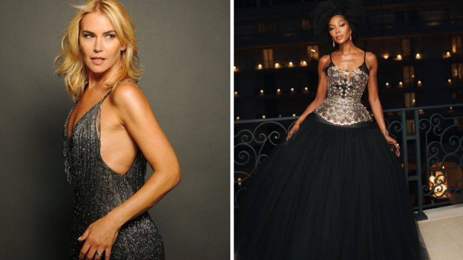 Valeria Mazza y Naomi Campbell