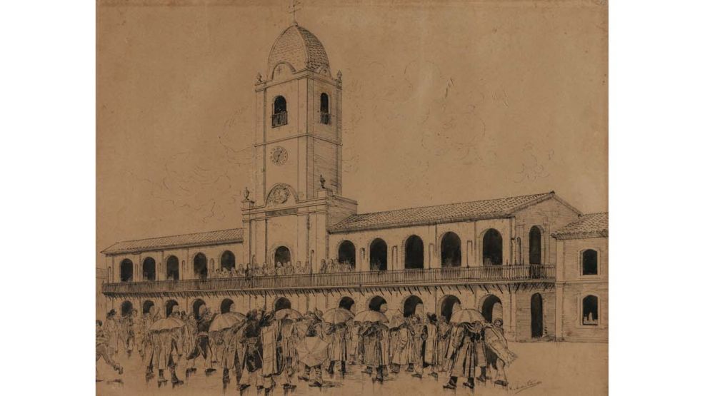 Dibujo del Cabildo historico