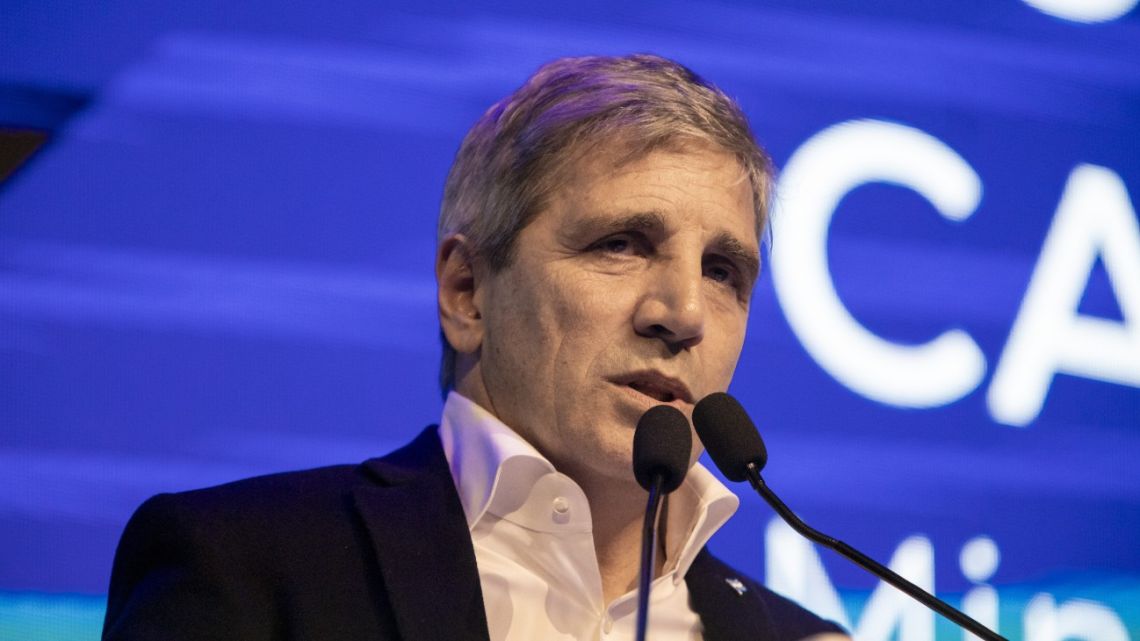 Economy Minister Luis Caputo.