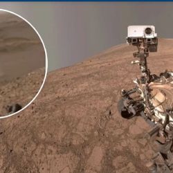 La imagen del torbellino de polvo marciano en la selfie del Perseverance.ostal