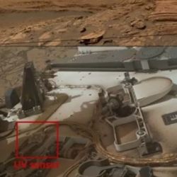 El sensor ultravioleta ubicado en el rover Curiosity de la NASA.