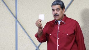 Presidente venezonalo Nicolás Maduro en las elecciones del domingo20250527