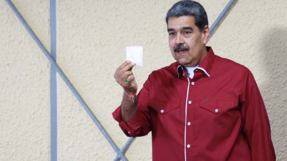 Presidente venezonalo Nicolás Maduro en las elecciones del domingo20250527
