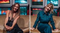 Pampita y Laurita Fernández en la avant premiere Chespirito