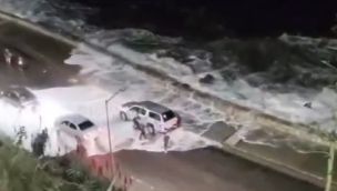 Sudestada en Mar del Plata.