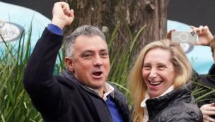 Karina Milei y Sebastián Pareja