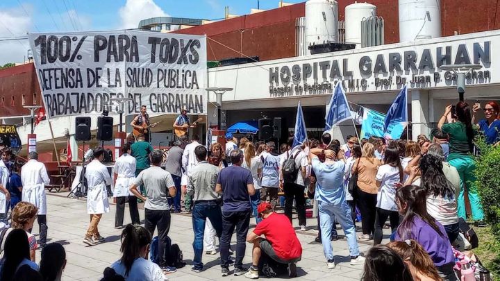 Protesta en el Garrahan