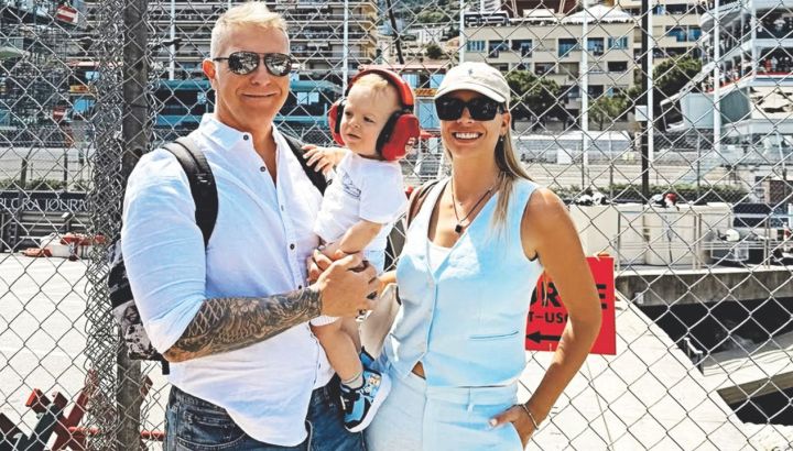 Coni Mosqueira, Alejandro Fantino y su hijo Beltrán hincharon por Franco Colapinto en Mónaco