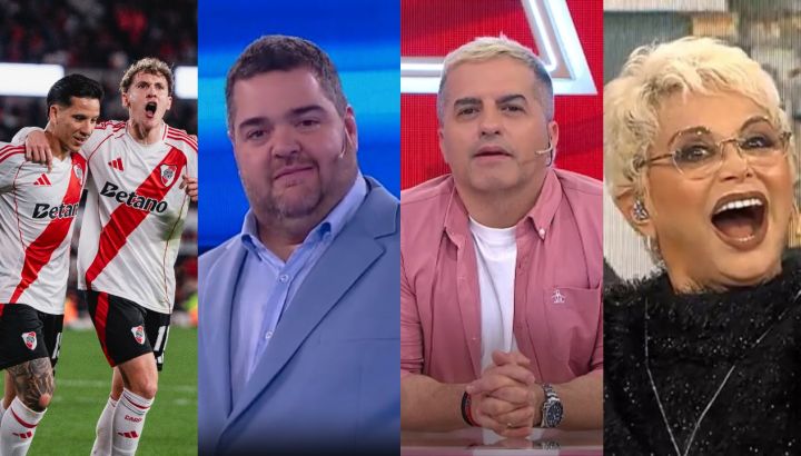 Rating: cuánto midió el partido entre River y Universitario, Ahora Caigo, LAM y el segundo programa de Carmen Barbieri