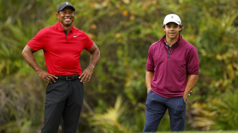 Tiger Woods y su hijo Charlie