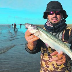 El gran tamaño de las capturas es una de las principales características que distinguen al pejerrey panzón. La posibilidad de obtener dobletes o tripletes ofrece un apasionando desafío para los fanáticos  que llegan a San Blas  en su búsqueda.