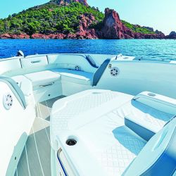 Nuevo modelo del astillero norteamericano del Grupo Beneteau estuvo presente en el Salón Náutico de Düsseldorf, lugar donde obtuvo el galardón de  European Powerboat of the Year. 