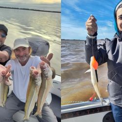 Los pejerreyes están entre los 38 a 40 cm, ejemplares de calidad que ya son la atracción de muchos aficionados que visitan con esa idea el Uruguay.