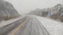 Llegaron las primeras nevadas a La Cumbrecita.