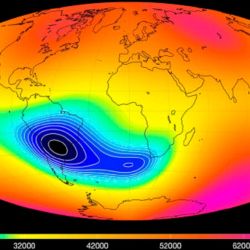 La anomalía magnética en el Atlántico Sur es un 30% más débil, lo que podría dificultar la comunicación entre satélites.