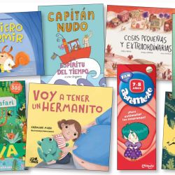 Una selección de libros infantiles: “No quiero dormir” (El Ateneo), “Capitán Nudo” (Limonero), “Cosas pequeñas y extraordinarias”(Limonero), “Nomo” (Lecturita), “Selva” (V&R), “Voy a tener un hermanito” (El Ateneo), “Abremente” (Catapulta), “Desventuras de la ciencia” (Pequeño Editor). | Foto:Cedoc