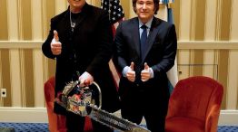 Elon Musk Javier Milei motosierra