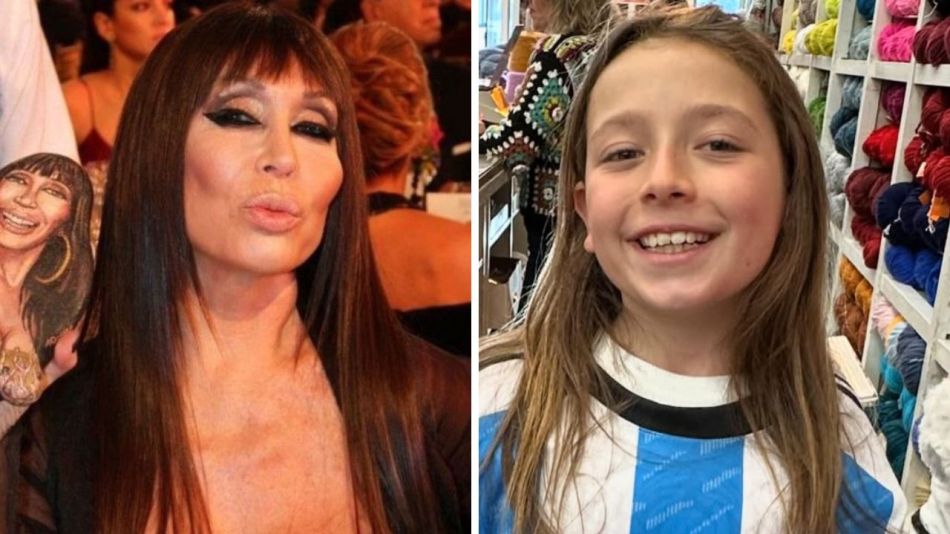Moria Casán y Juani, el niño tejedor