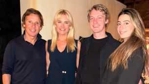 Alejandro Gravier, Valeria Mazza, Balthazar Gravier y Valentina Barbier
