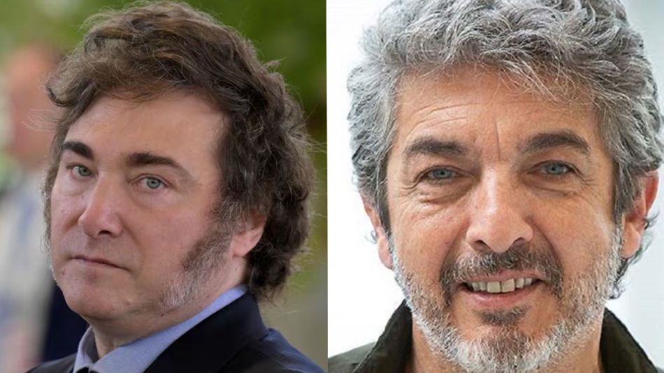 Javier Milei y Ricardo Darín