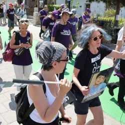 Manifestantes israelíes de izquierdas marchan frente al Ministerio de Defensa en Tel Aviv. Foto de JACK GUEZ / AFP | Foto:AFP