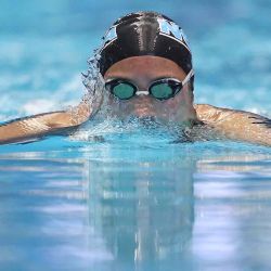Sofia Szymanowski compite en el Campeonato Nacional Toyota en el Natatorio de la Universidad de Indiana. Foto de Maddie Meyer / AFP | Foto:AFP