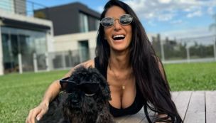 Silvina Escudero y su perro Titán