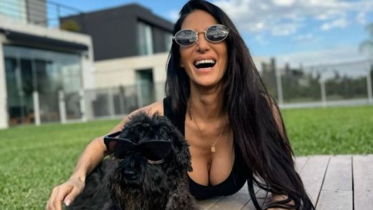 Silvina Escudero y su perro Titán