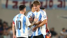 Messi y Nico Paz