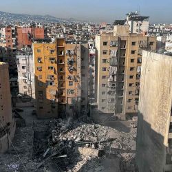 Los escombros de un edificio derrumbado tras un ataque aéreo israelí. Foto de IBRAHIM AMRO / AFP | Foto:AFP